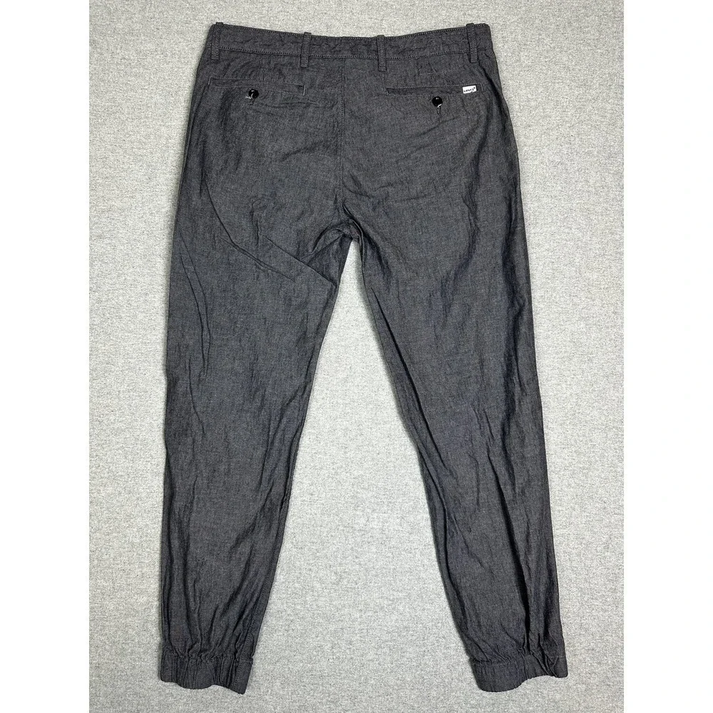 Levis Pants Mens 36x32 Gray Jogger‎ Cuffed Casual Chino 100% Cotton